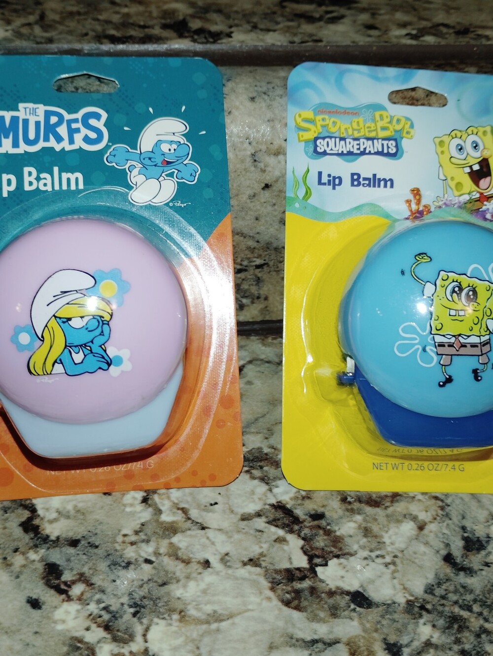 Net SpongeBob Squarepants Blue Character Smurfs Lip Balms - Picture 2 of 3